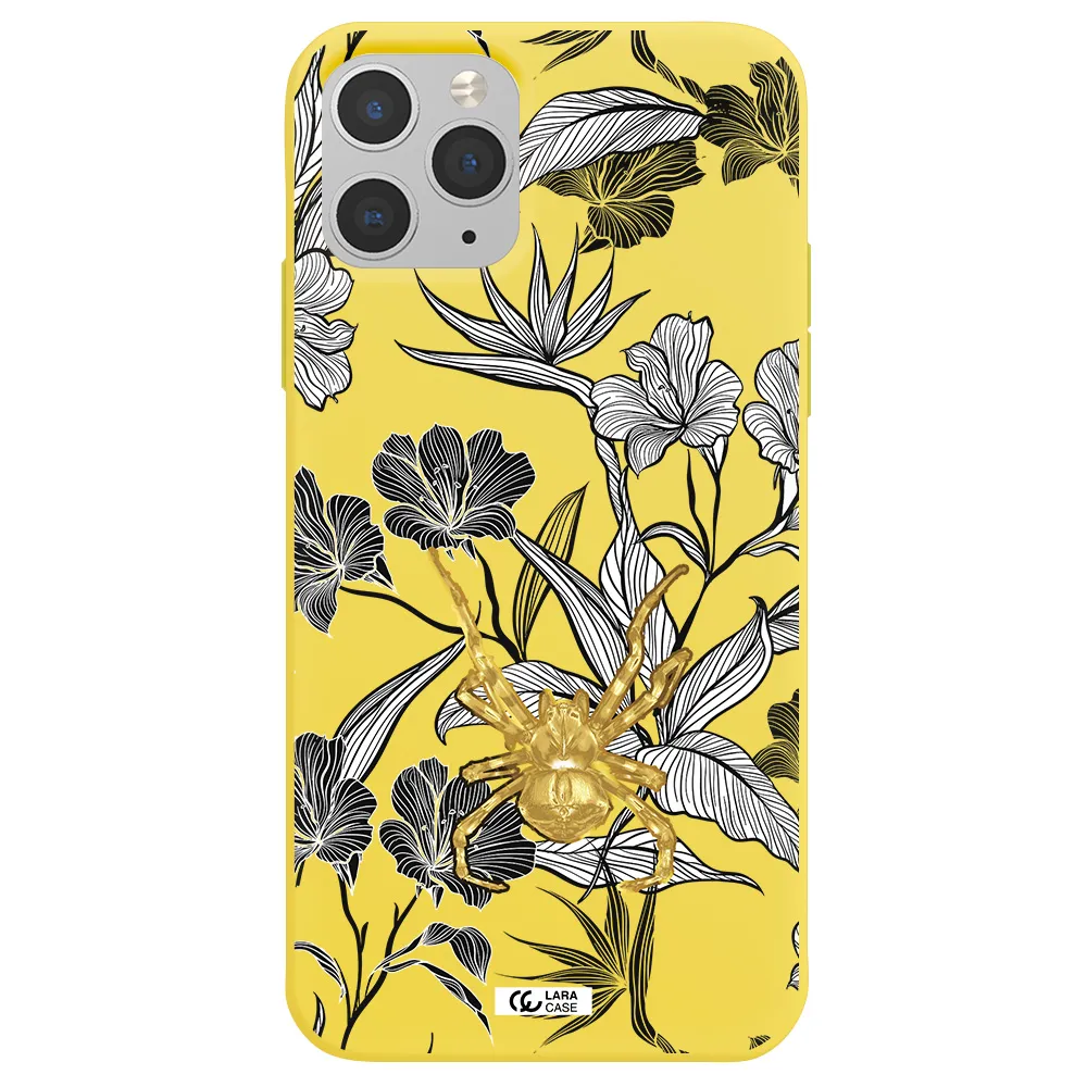 Golden Spider Apple iPhone 11 pro Silicone canary yellow Case
