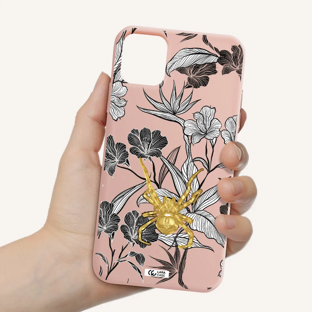 Golden Spider Apple iPhone 11 Silicone pastel pink Case