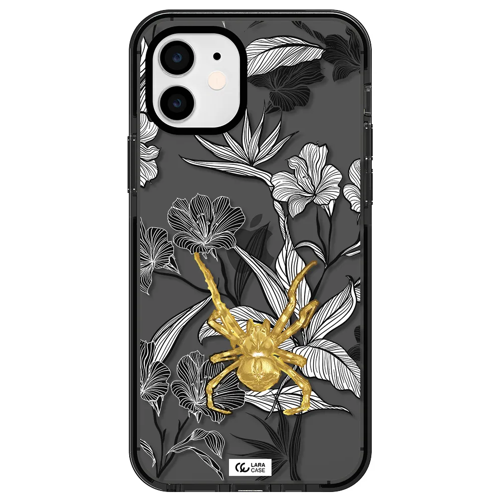 Golden Spider Apple iPhone 12 impact Smoke Black Case