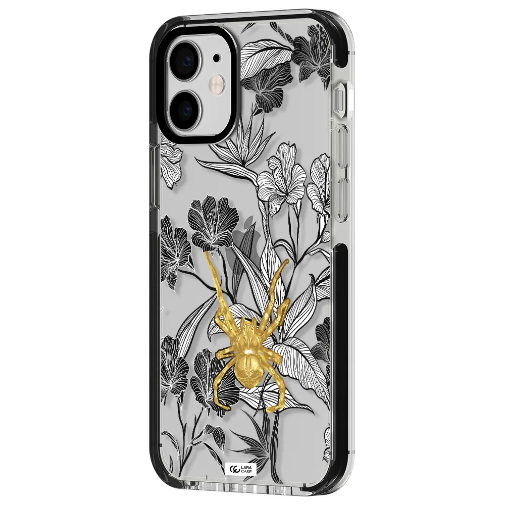 Golden Spider Apple iPhone 12 mini impact black border Case