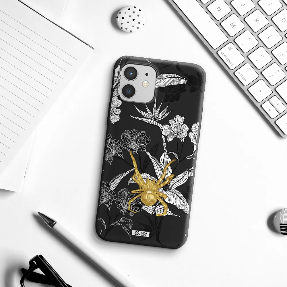 Golden Spider Apple iPhone 12 mini Silicone black Case