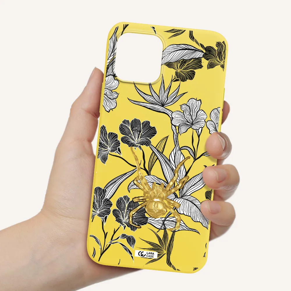 Golden Spider Apple iPhone 12 mini Silicone canary yellow Case
