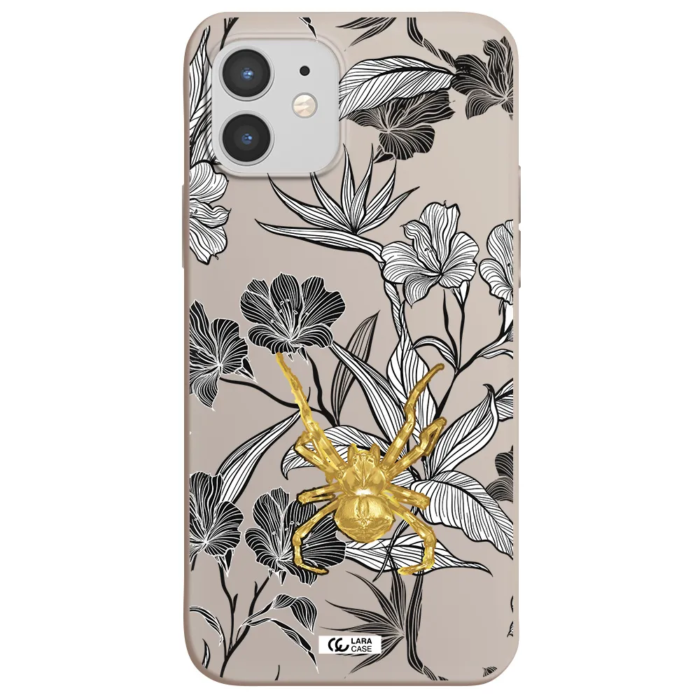 Golden Spider Apple iPhone 12 mini Silicone Stone Case