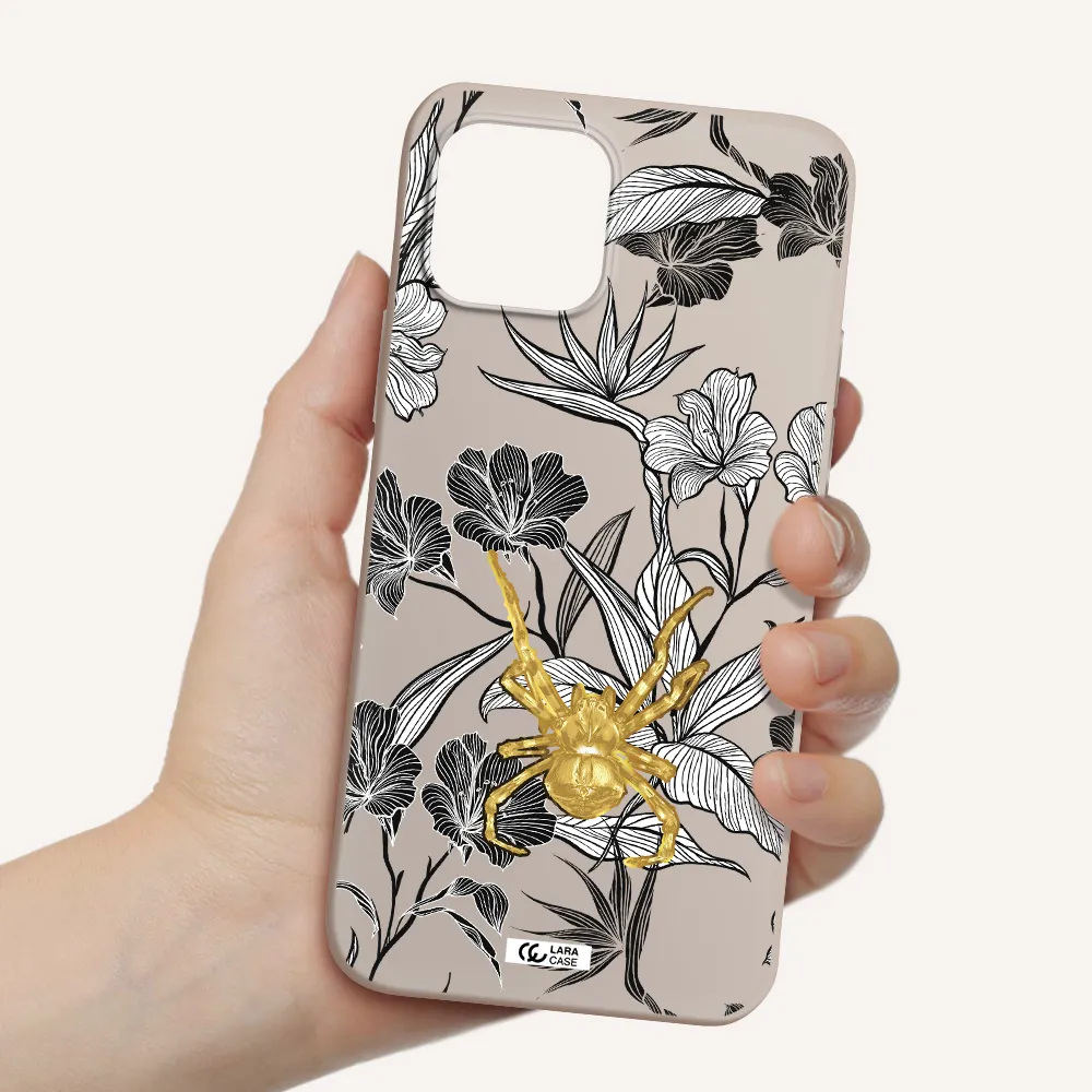 Golden Spider Apple iPhone 12 mini Silicone Stone Case