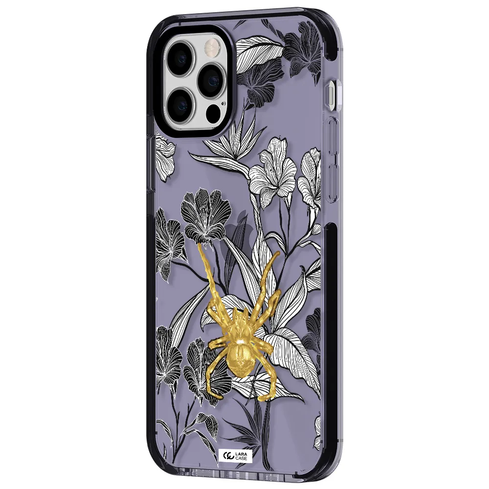 Golden Spider Apple iPhone 12 pro impact Lilac Case