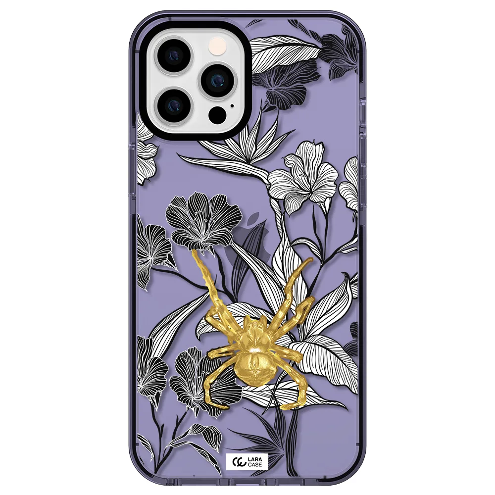 Golden Spider Apple iPhone 12 pro max impact Lilac Case