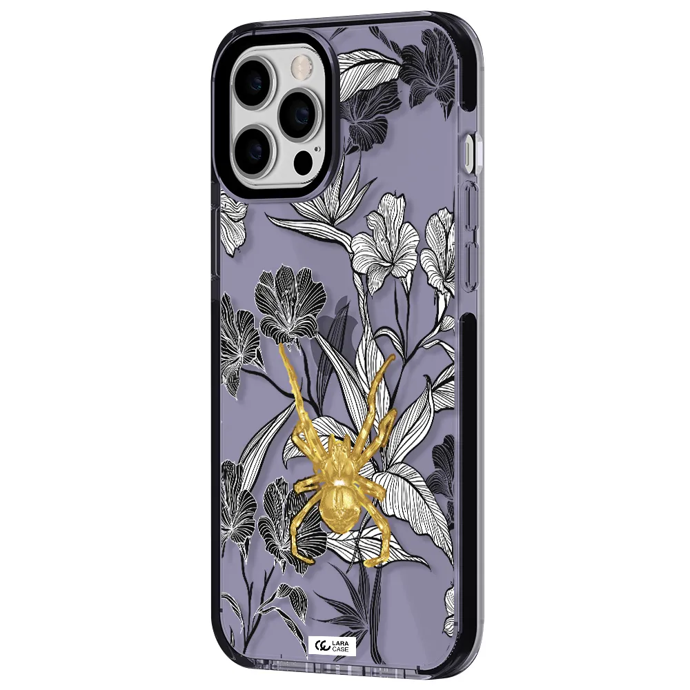 Golden Spider Apple iPhone 12 pro max impact Lilac Case