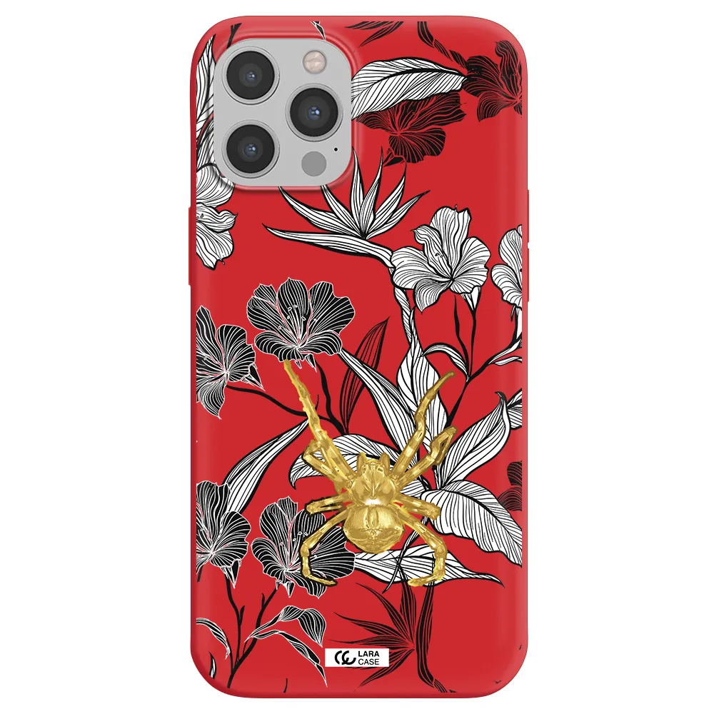 Golden Spider Apple iPhone 12 pro max Silicone Imperial Red Case