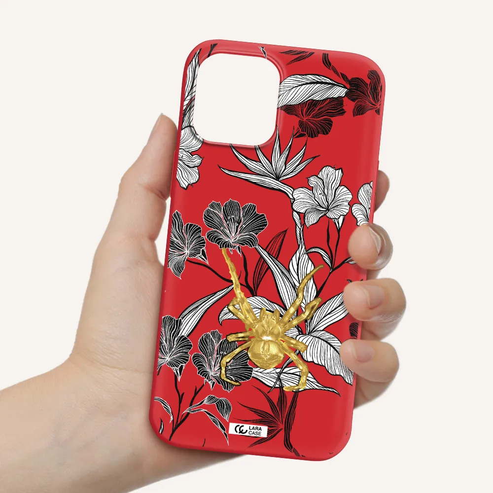 Golden Spider Apple iPhone 12 pro max Silicone Imperial Red Case