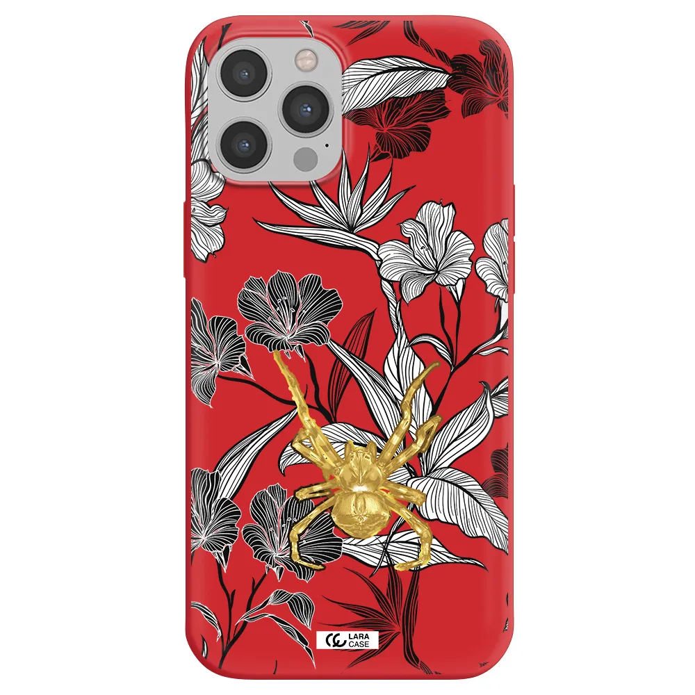 Golden Spider Apple iPhone 12 pro Silicone Imperial Red Case