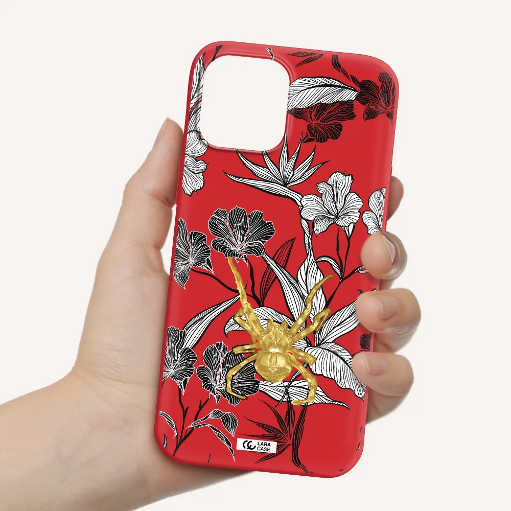 Golden Spider Apple iPhone 12 pro Silicone Imperial Red Case