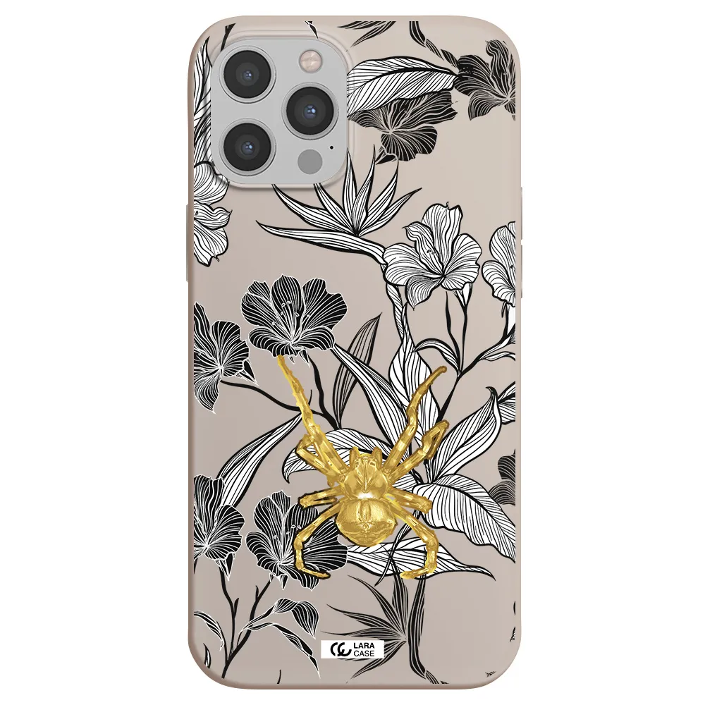 Golden Spider Apple iPhone 12 pro Silicone Stone Case
