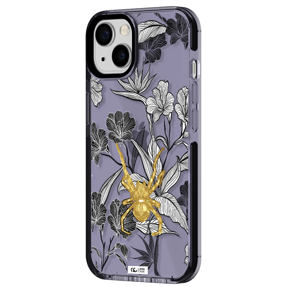 Golden Spider Apple iPhone 13 impact Lilac Case