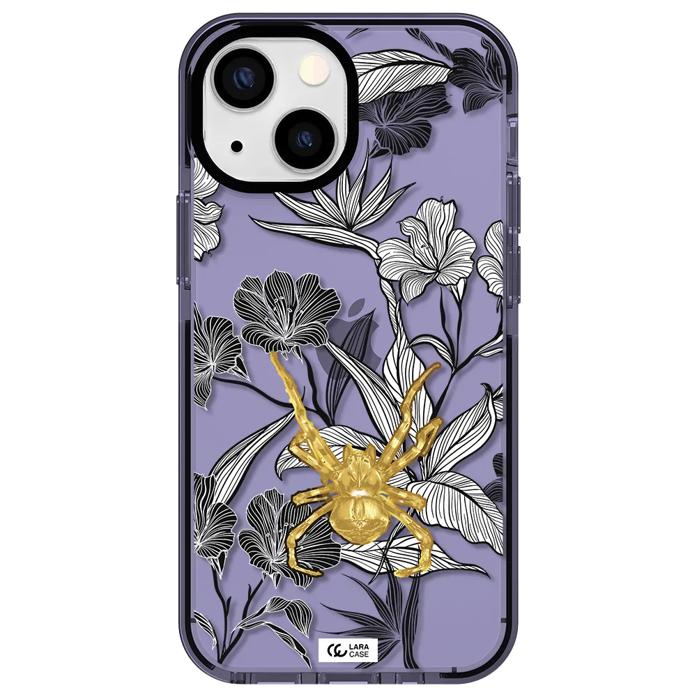 Golden Spider Apple iPhone 13 mini impact Lilac Case