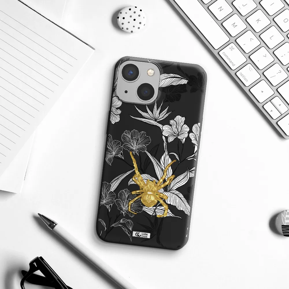 Golden Spider Apple iPhone 13 mini Silicone black Case