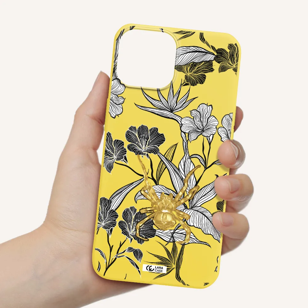 Golden Spider Apple iPhone 13 mini Silicone canary yellow Case