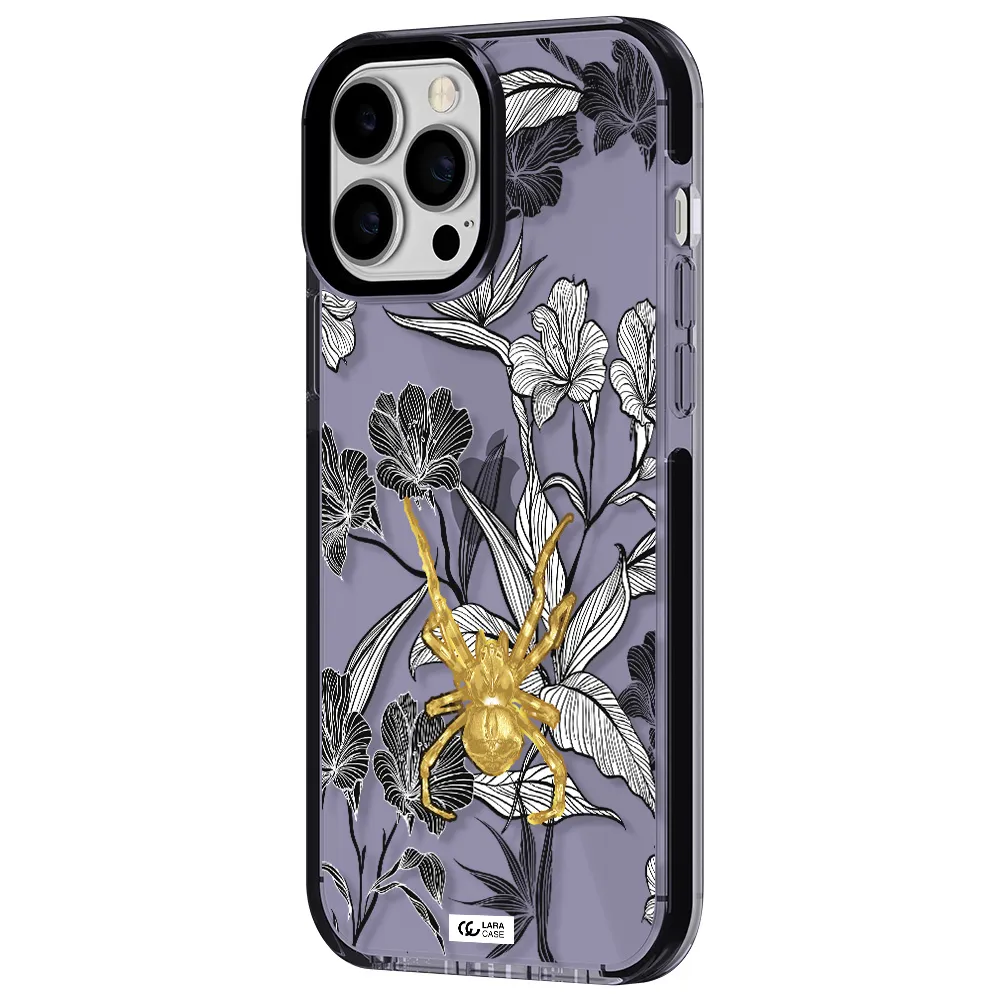Golden Spider Apple iPhone 13 Pro Max impact Lilac Case