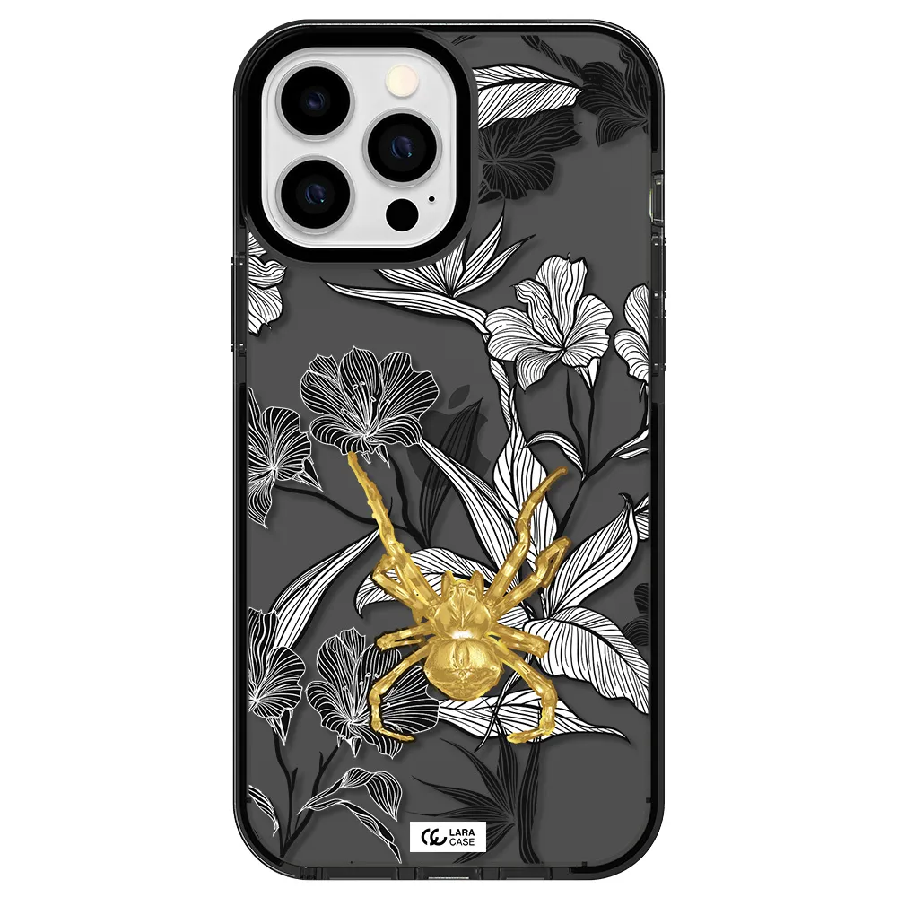 Golden Spider Apple iPhone 13 Pro Max impact Smoke Black Case