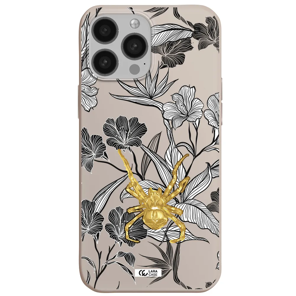Golden Spider Apple iPhone 13 Pro Max Silicone Stone Case