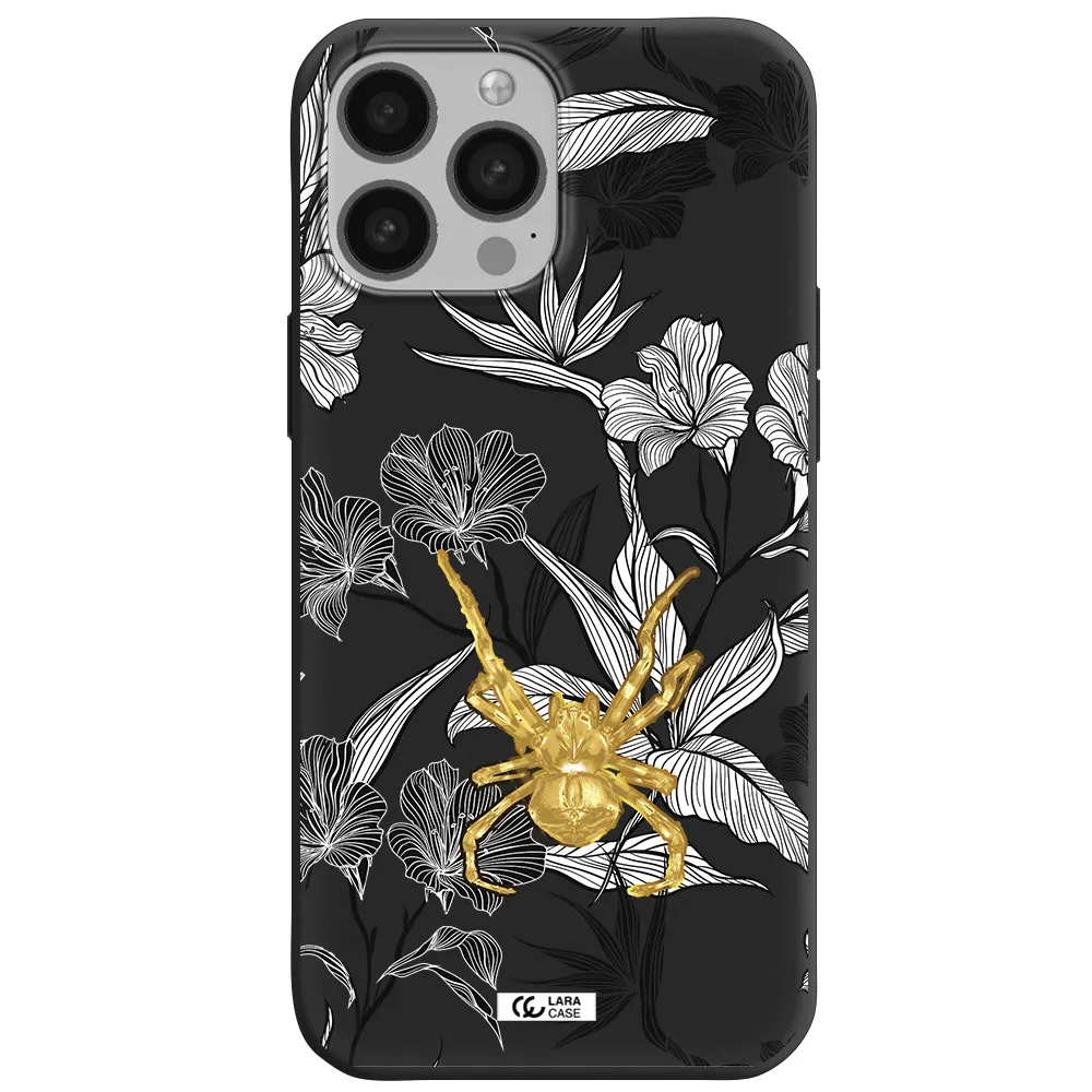 Golden Spider Apple iPhone 13 Pro Silicone black Case