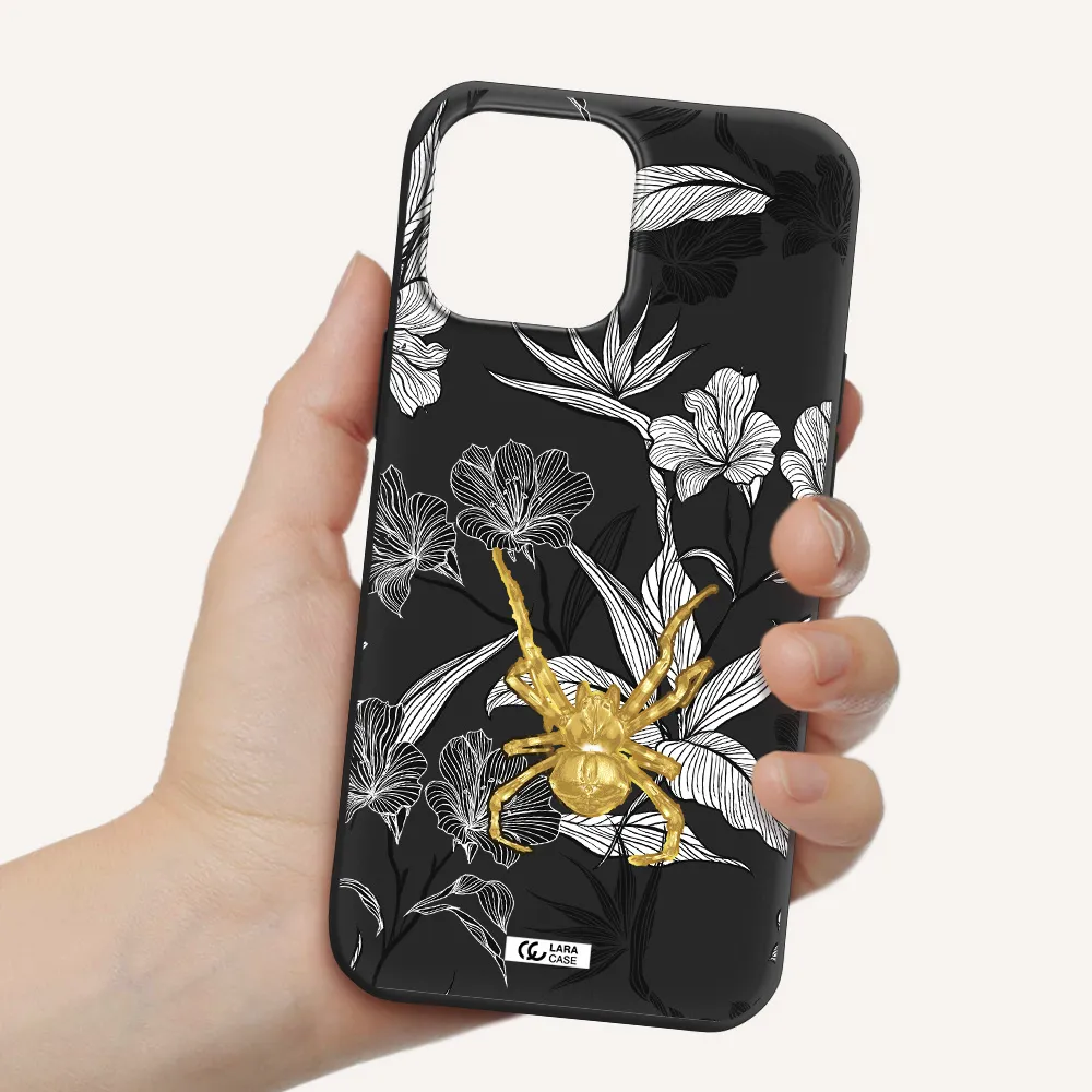 Golden Spider Apple iPhone 13 Pro Silicone black Case