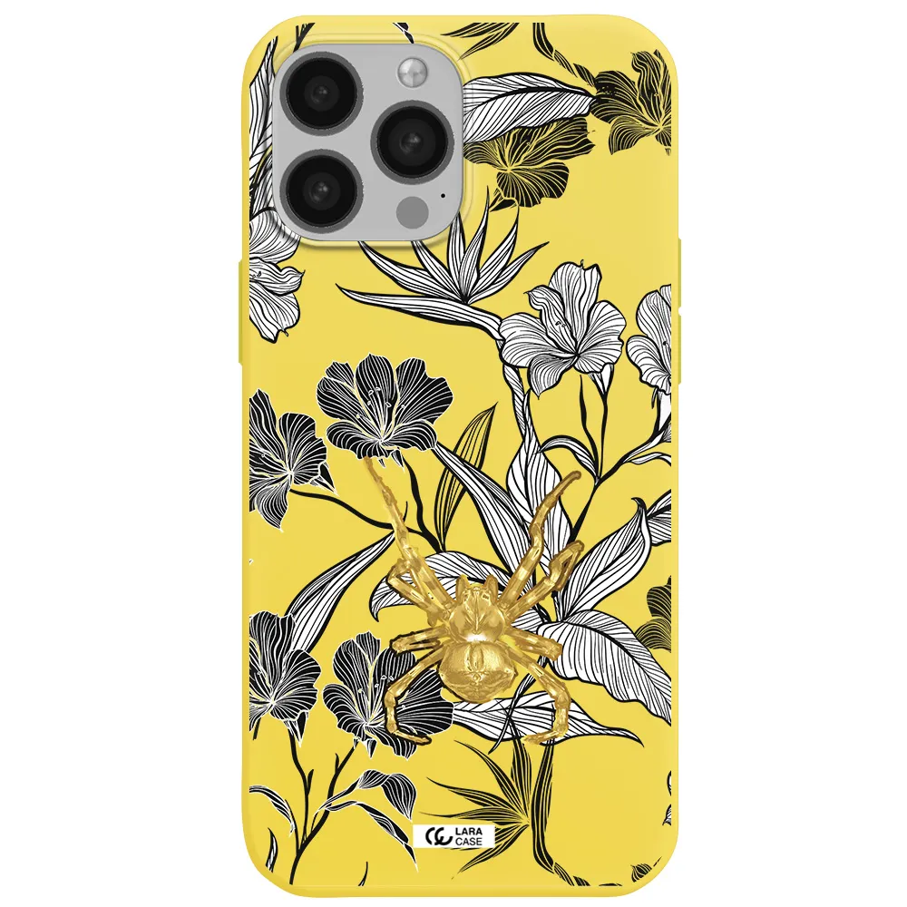 Golden Spider Apple iPhone 13 Pro Silicone canary yellow Case
