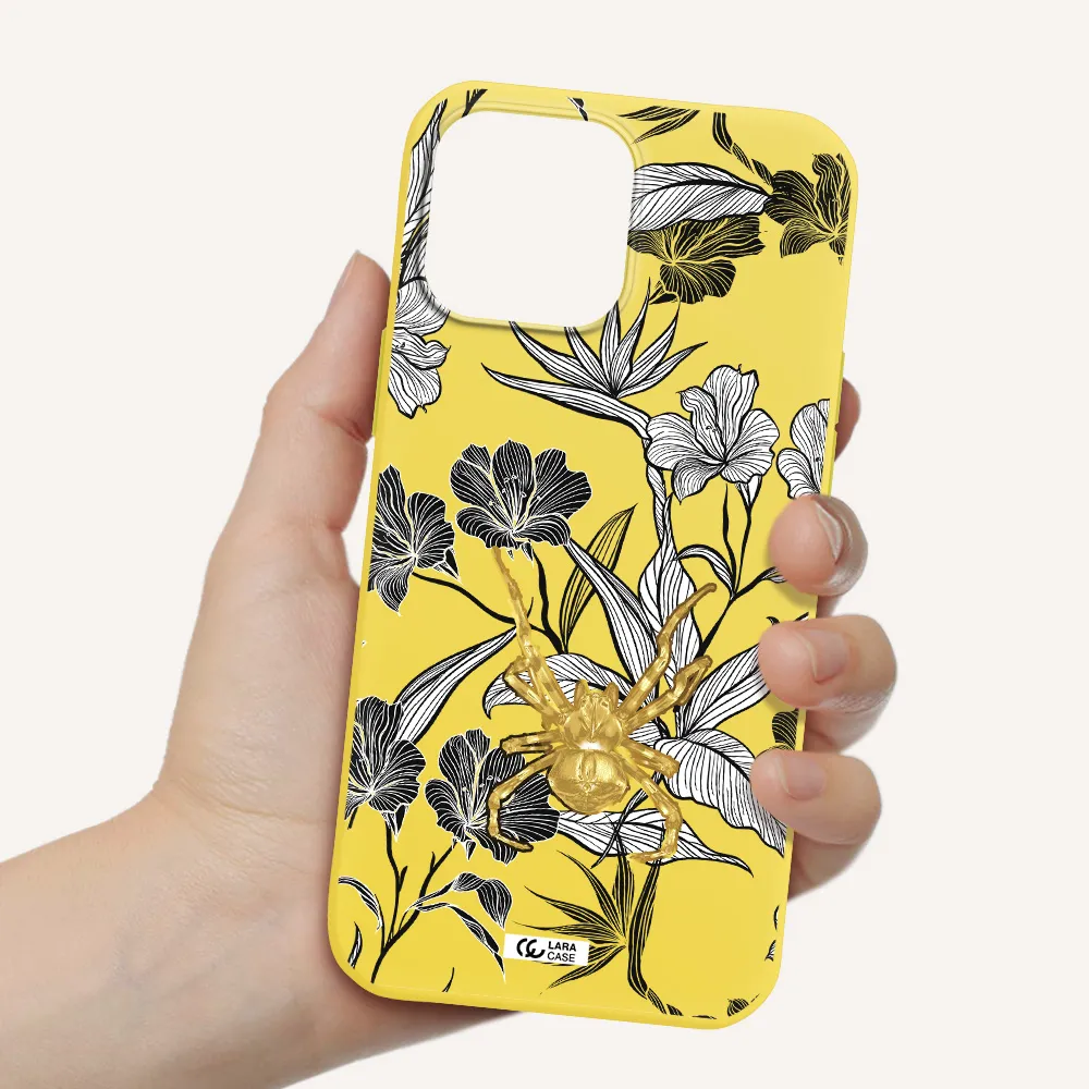Golden Spider Apple iPhone 13 Pro Silicone canary yellow Case