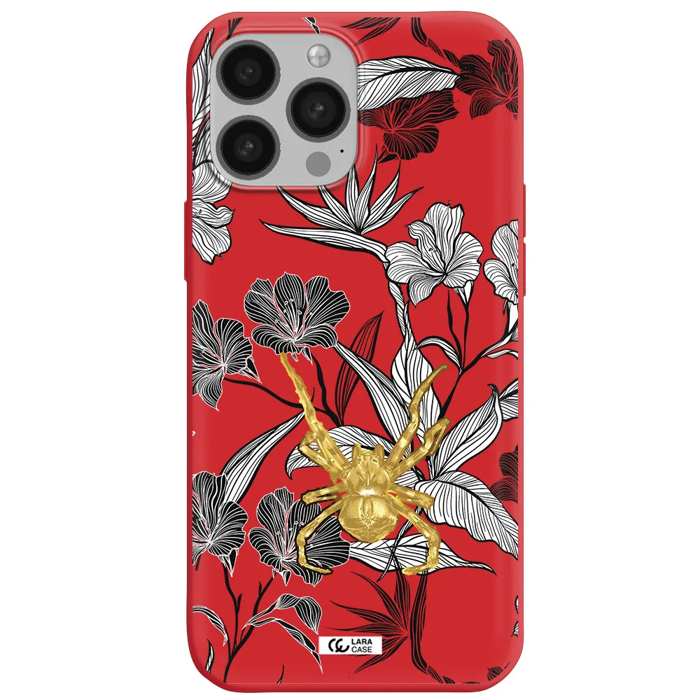 Golden Spider Apple iPhone 13 Pro Silicone Imperial Red Case
