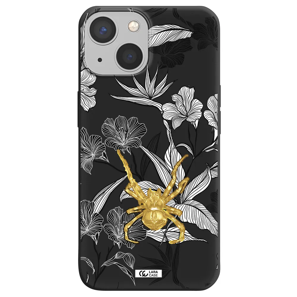 Golden Spider Apple iPhone 13 Silicone black Case