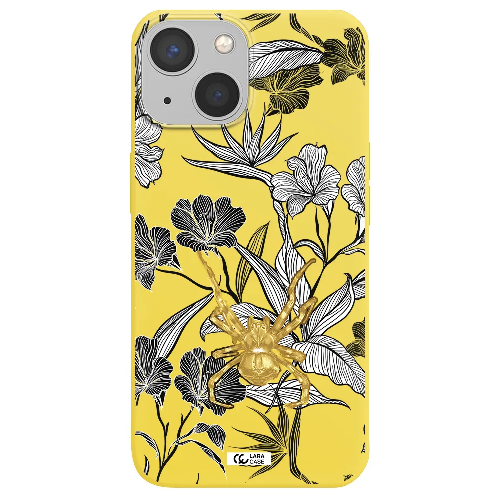 Golden Spider Apple iPhone 13 Silicone canary yellow Case