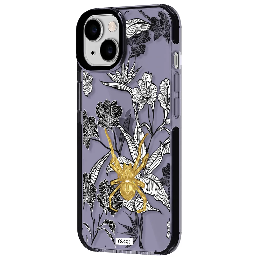 Golden Spider Apple iPhone 14 impact Lilac Case
