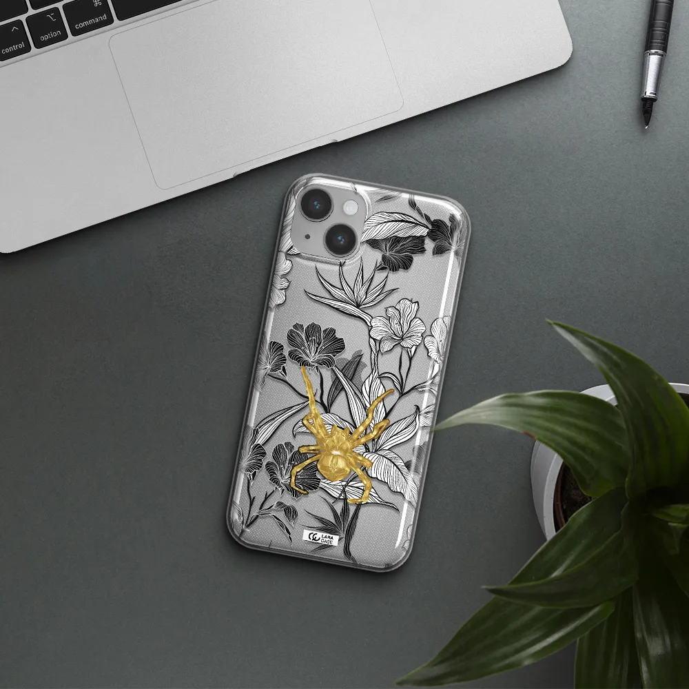 Golden Spider Apple iPhone 14 plus Clear TPU Case