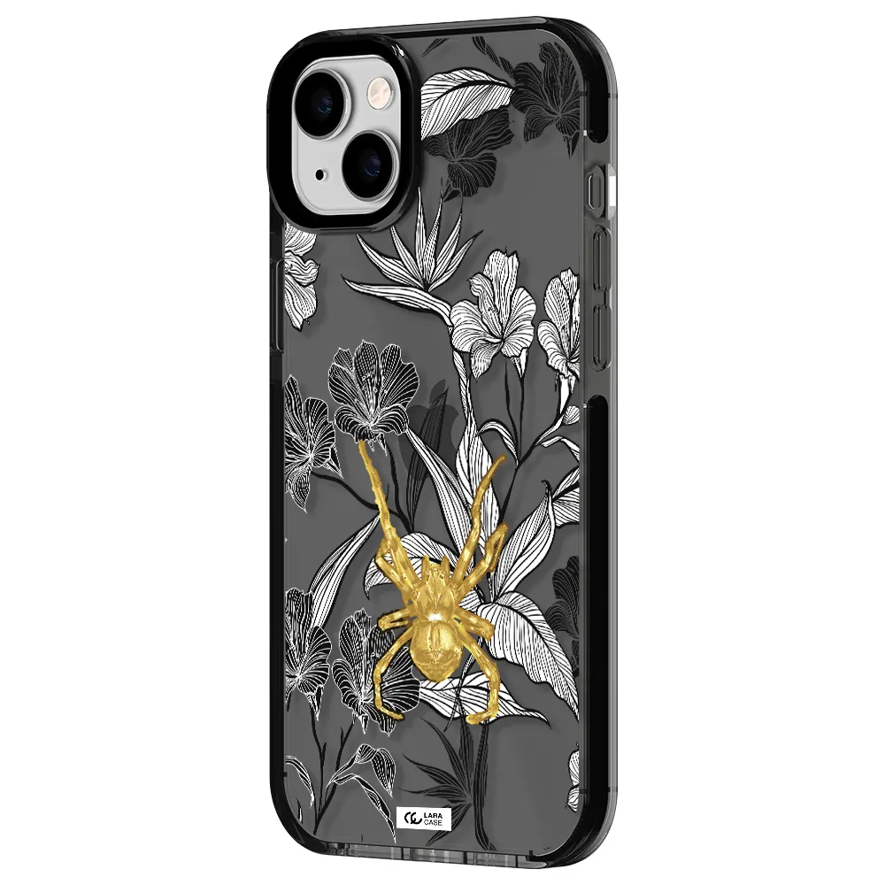 Golden Spider Apple iPhone 14 plus impact Smoke Black Case