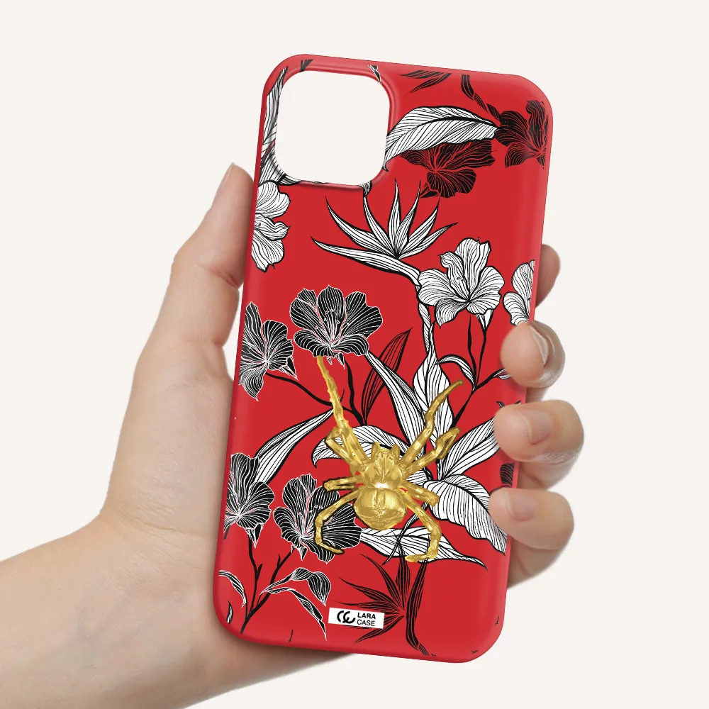 Golden Spider Apple iPhone 14 plus Silicone Imperial Red Case