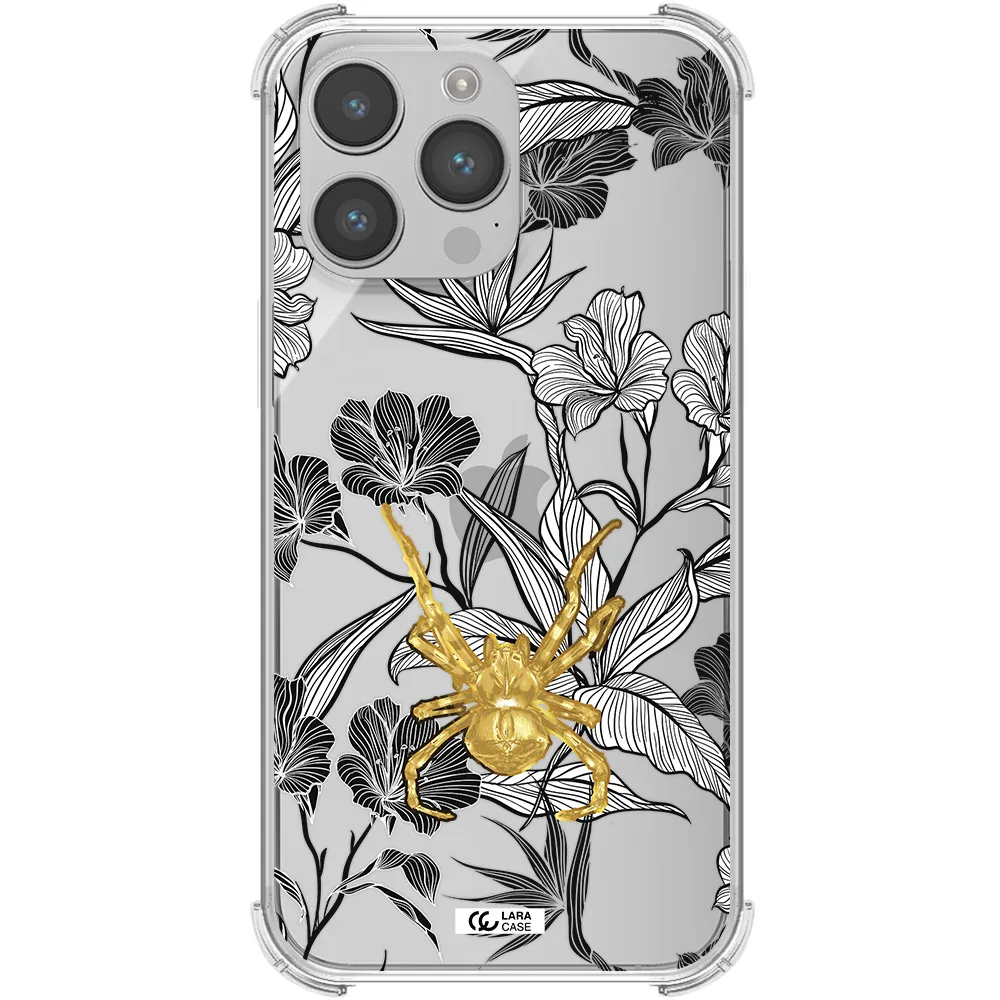 Golden Spider Apple iPhone 14 pro Clear PC Case