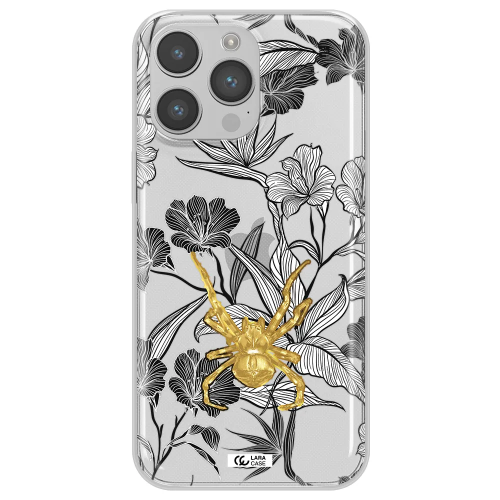Golden Spider Apple iPhone 14 pro Clear TPU Case