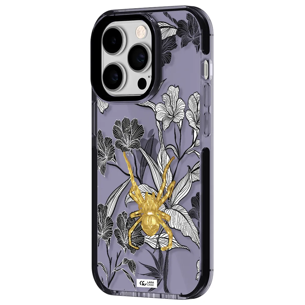 Golden Spider Apple iPhone 14 pro impact Lilac Case