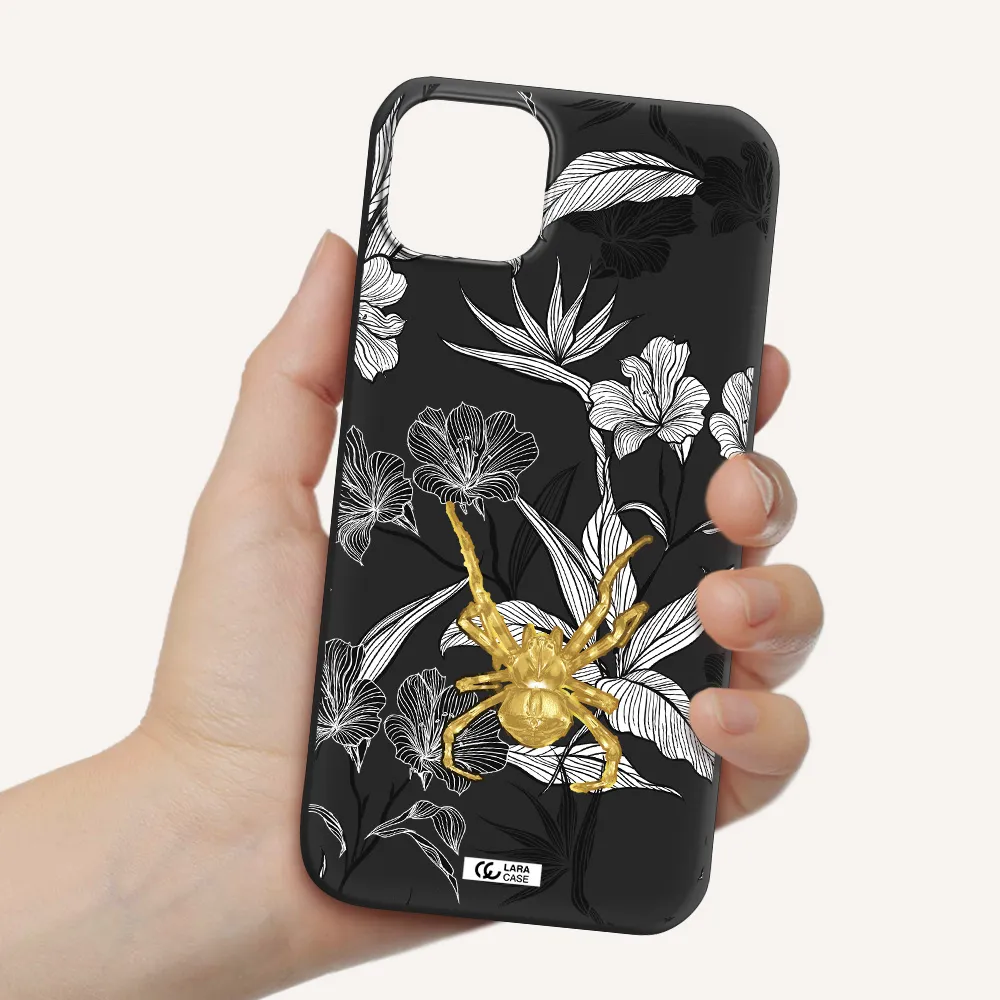 Golden Spider Apple iPhone 14 Silicone black Case