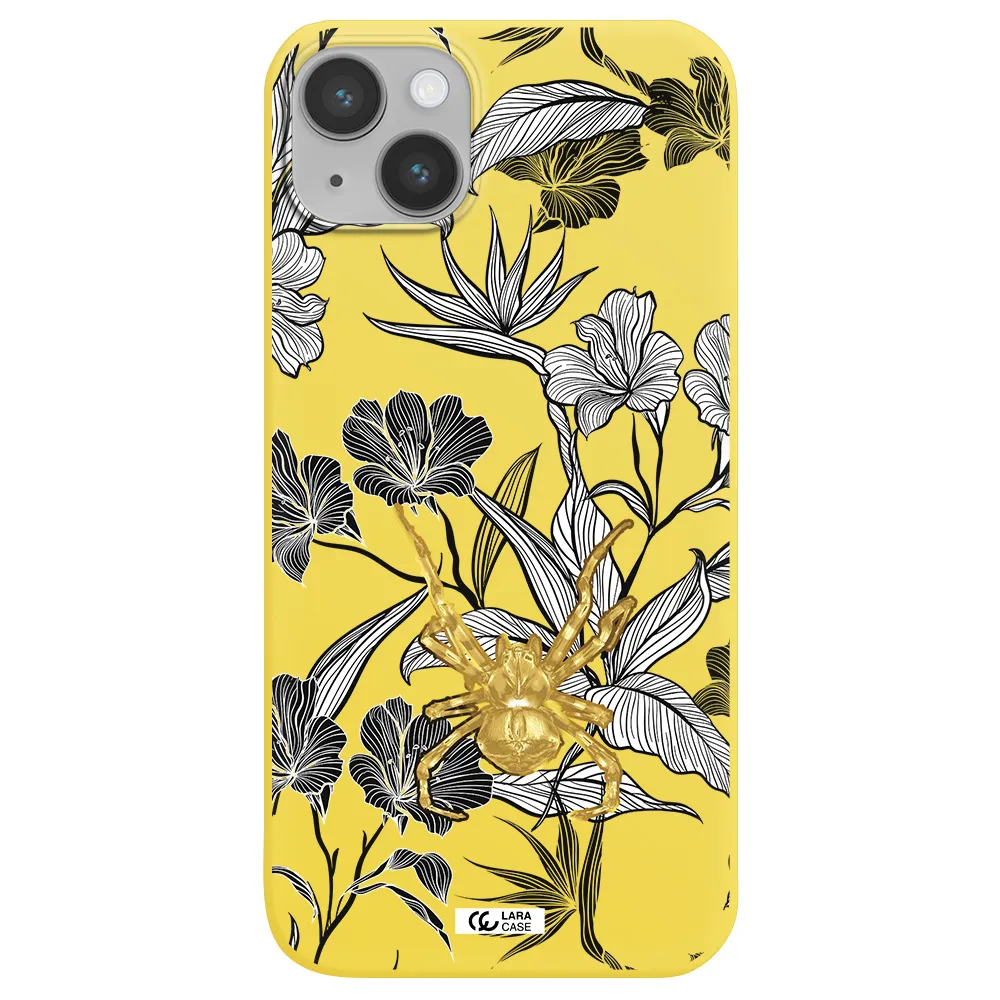 Golden Spider Apple iPhone 14 Silicone canary yellow Case