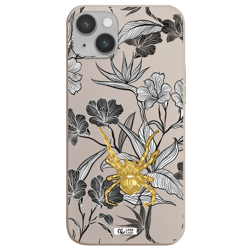 Golden Spider Apple iPhone 14 Silicone Stone Case