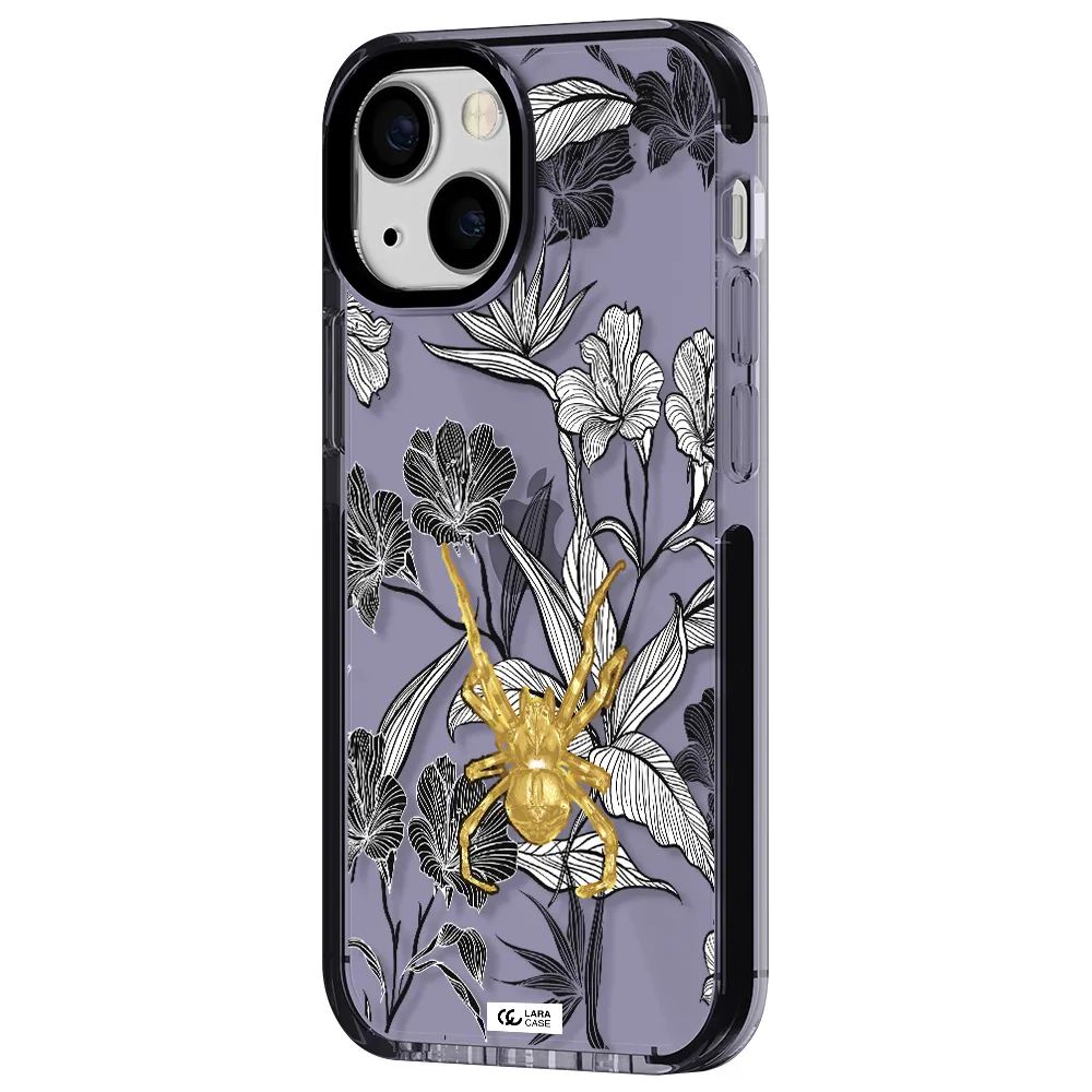 Golden Spider Apple iPhone 15 impact Lilac Case