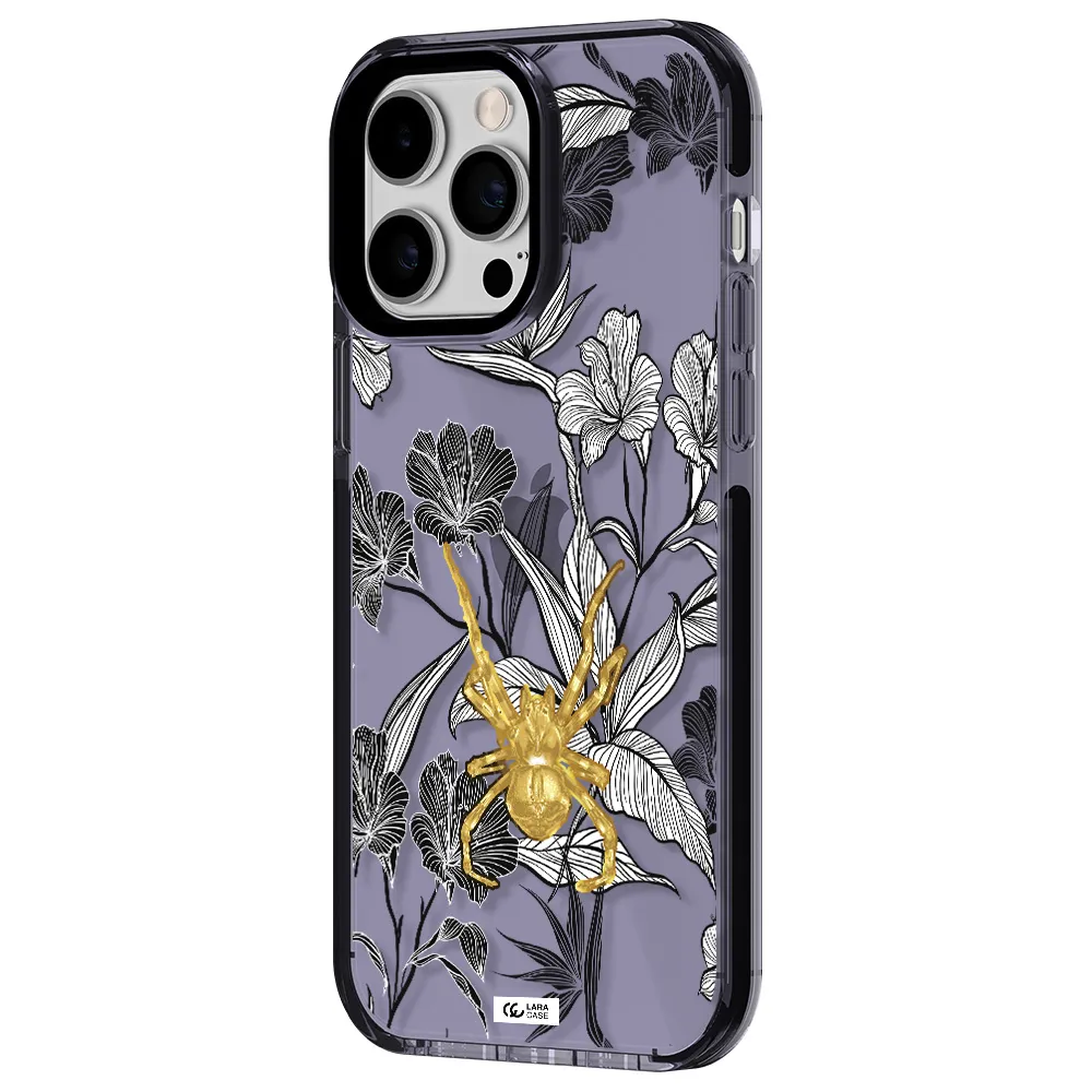 Golden Spider Apple iPhone 15 Pro impact Lilac Case