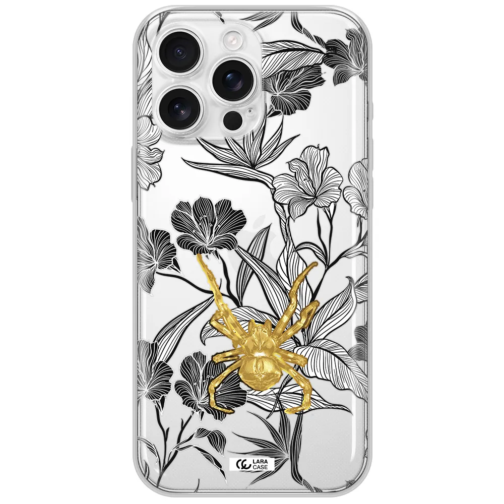 Golden Spider Apple Iphone 16 Pro Max Clear Tpu Case