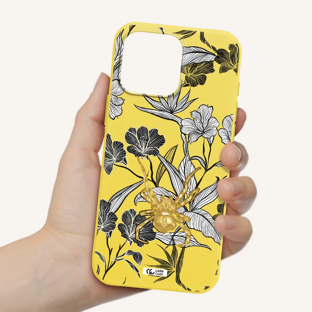 Golden Spider Apple Iphone 16 Pro Max Silicone Canary Yellow Case