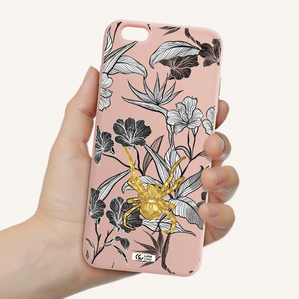 Golden Spider Apple iPhone 6 plus Silicone pastel pink Case