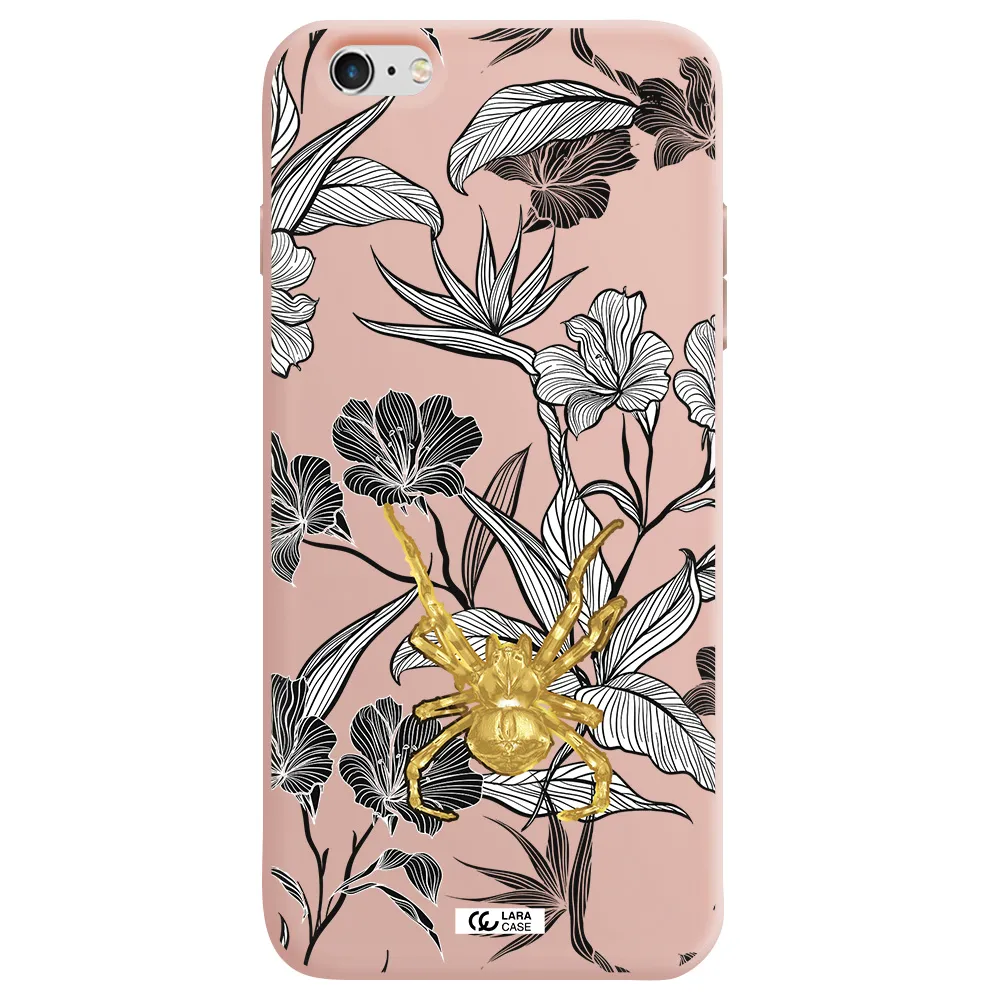 Golden Spider Apple iPhone 6 s plus Silicone pastel pink Case
