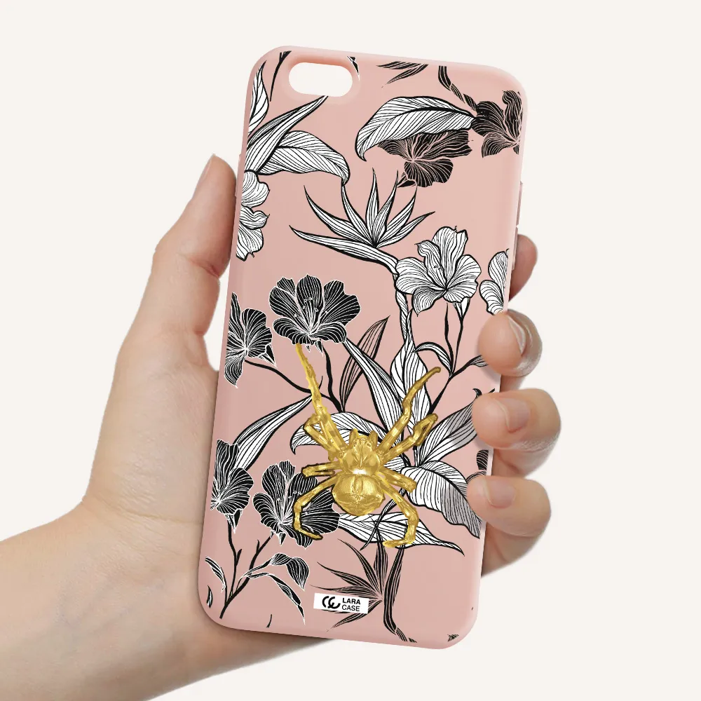 Golden Spider Apple iPhone 6 s plus Silicone pastel pink Case