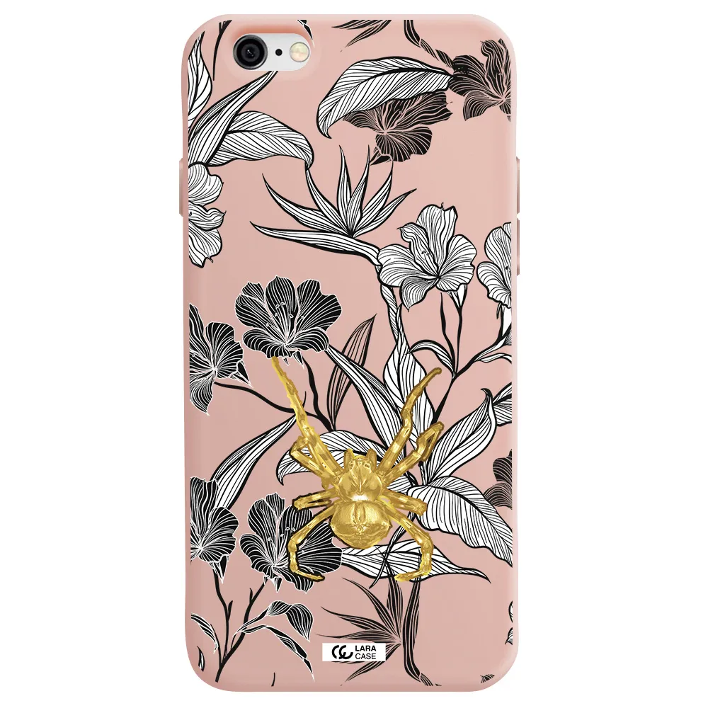 Golden Spider Apple iPhone 6 Silicone pastel pink Case