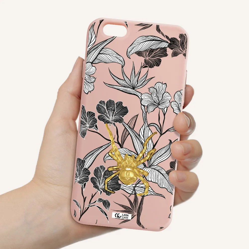 Golden Spider Apple iPhone 6 Silicone pastel pink Case