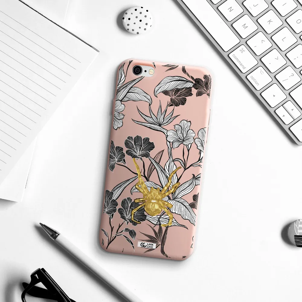 Golden Spider Apple iPhone 6 Silicone pastel pink Case